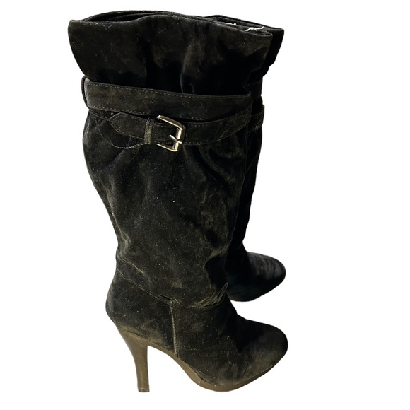 COACH AND FOUR Darson Mid Calf Black Suede Boot size 6 NWOB - Picture 7 of 7